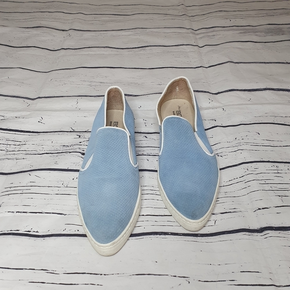 BOEMOS Made In Italy Upper Leather Light Blue Slip On Shoes Size 39